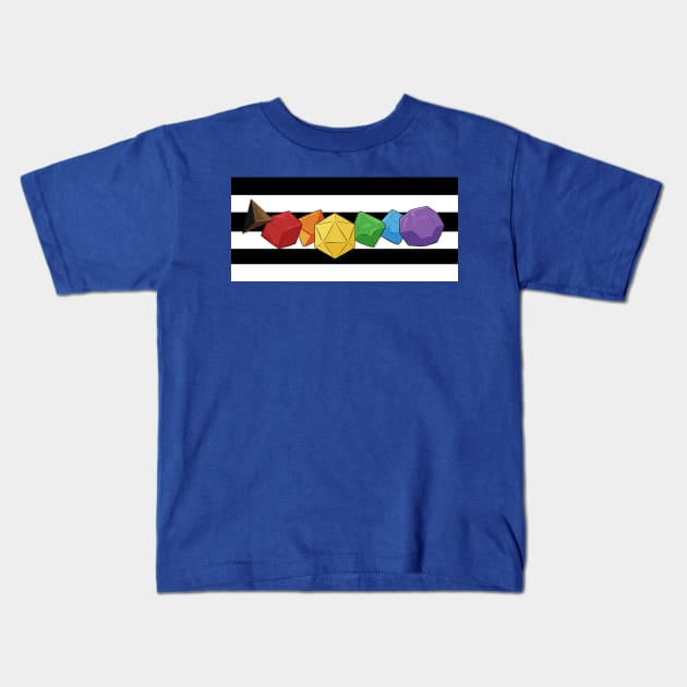 Pride Dice Straight Ally Flag Kids T-Shirt by DnDoggos